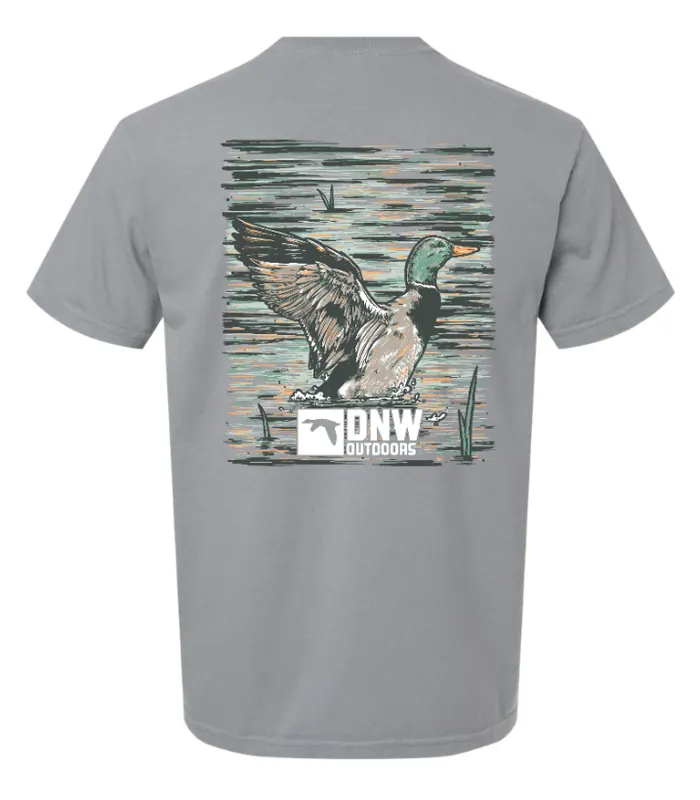 Flying Duck Mosaic DNW Outdoors Logo Short Sleeve Tee Shirt