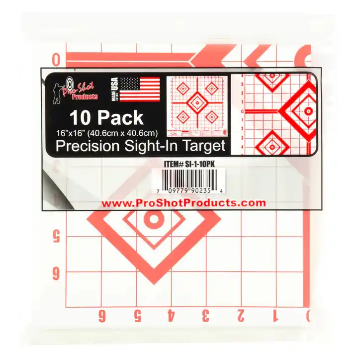 16 x 16" Red Diamond Precision 10 Pack Sight in Targets by Pro-Shot