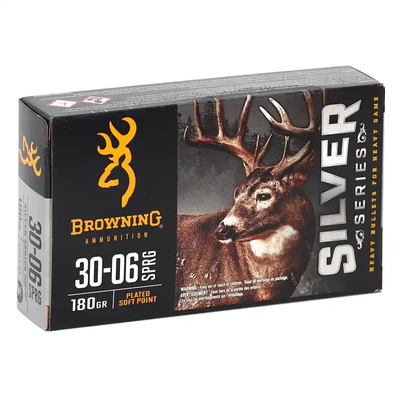 Browning Silver 2,700 fps 30-06 Springfield 180 Grain Plated Soft Point Rifle Ammunition