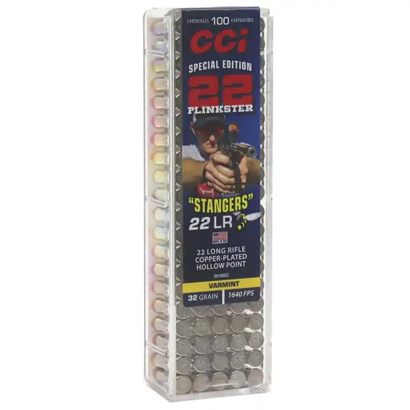 CCI Stangers 1,640 fps 22 Long Rifle 32 Grain Copper Plated Hollow Point Rimfire Ammunition