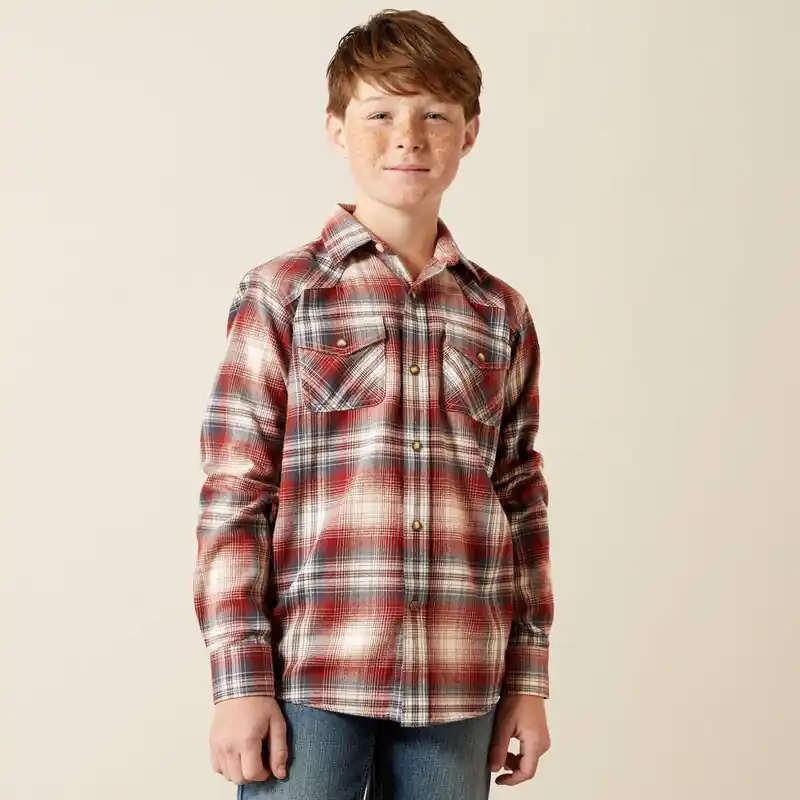 Boys Harper Retro Classic Fit Snap Long Sleeve Shirt by Ariat
