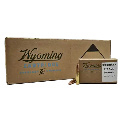 Wyoming Cartridge Company 300 BlackOut 220gr FMJ Subsonic Rifle Ammunition