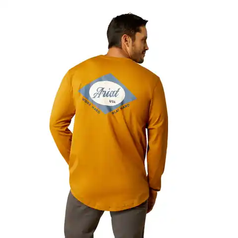 Rebar Workman Diamond Long Sleeve Tee Shirt by Ariat