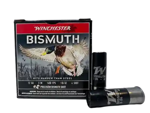 Winchester Bismuth 1450fps 12 Gauge 3" 1-3/8oz 4 Shot Shotgun Ammunition