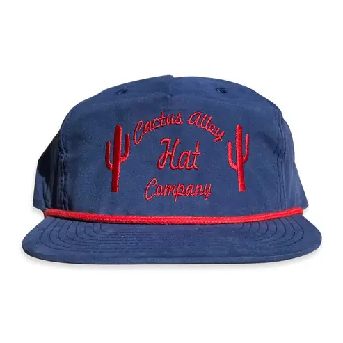 The Cactus Cap in Blue and Red with Rope by Cactus Alley