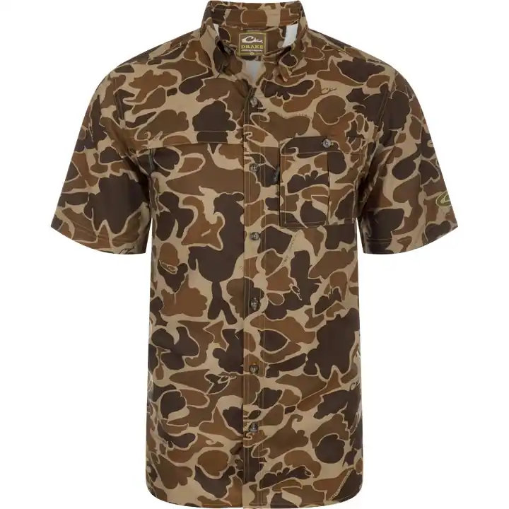 Men‘s 8 Shot Flyweight Short Sleeve Button Down Shirt by Drake