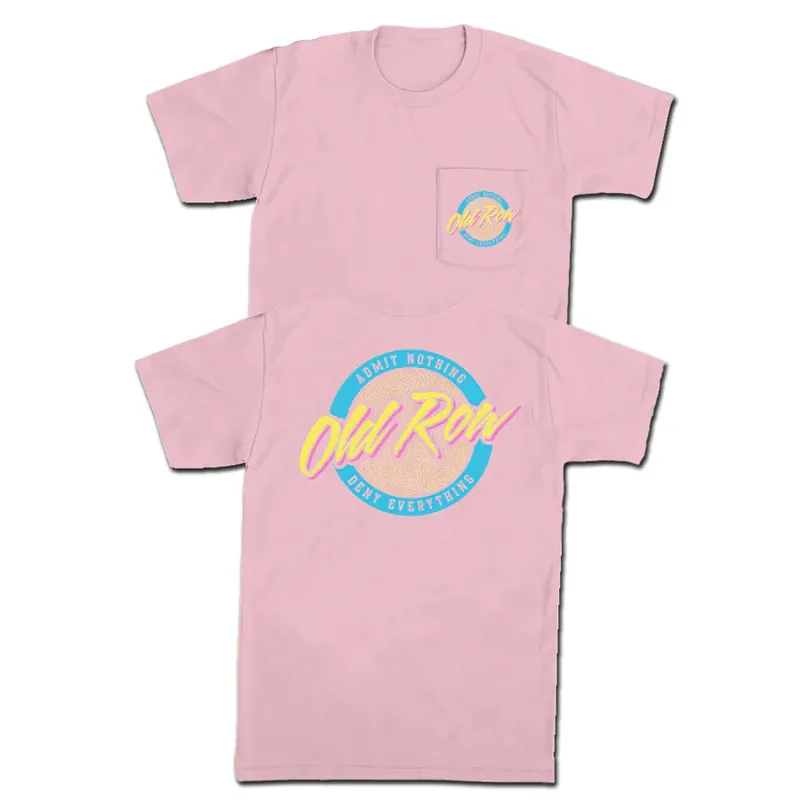 Unisex Circle Logo Pocket Short Sleeve Graphic Tee Shirt by Old Row