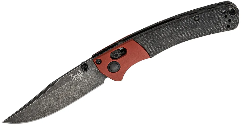 Mini Crooked River Burnt Copper Black Micarta Folding Knife by Benchmade