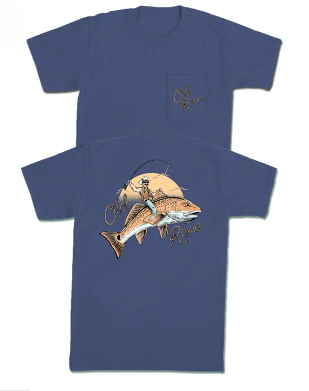Bucking Fish Pocket Tee Shirt by Old Row