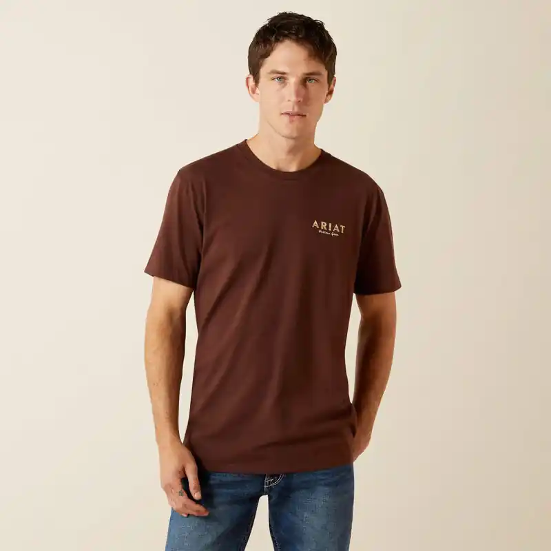 Haters Club Short Sleeve Tee Shirt in Deep Mahogony by Ariat