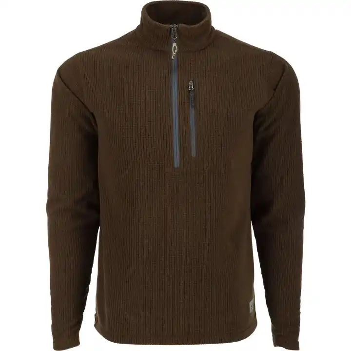 Fall River Grid Fleece Half Zip by Drake Waterfowl