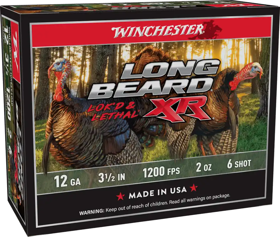 Winchester Long Beard XR 1200fps 12ga 3-1/2" 2oz 6 Shot Turkey Hunting Shotgun Ammunition