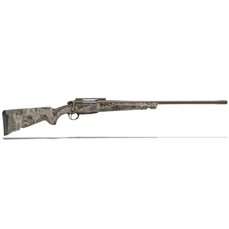 Franchi Momentum Elite 6.5 Creedmoor Spiral Fluted Bolt Action Rifle with 24 Inch Midnight Bronze Threaded Barrel and Brake in True Timber Strata Camo Stock