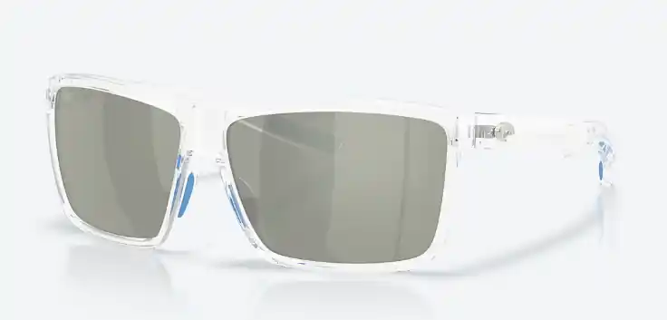 Rinconcito Sunglasses with Polished Clear Frames and 580G Polorized Glass Lenses by Costa Del Mar