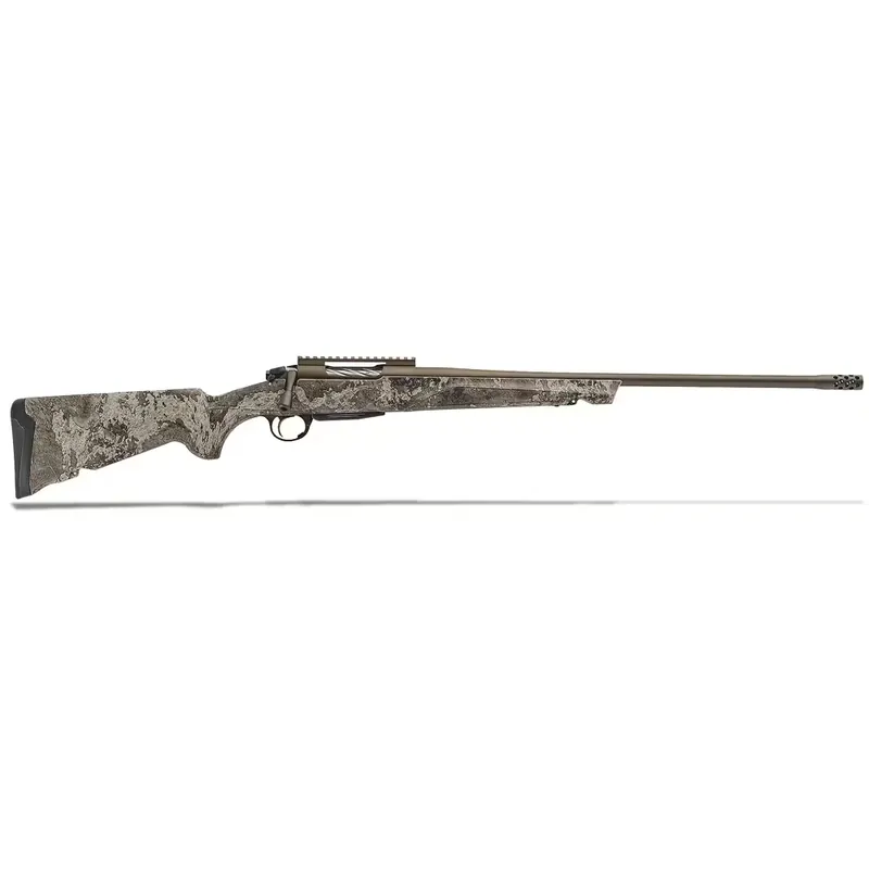 Franchi Momentum Elite 300 Win Mag Spiral Fluted Bolt Action Rifle with 22 Inch Midnight Bronze Threaded Barrel and Brake in True Timber Strata Camo Stock