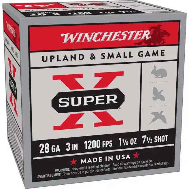 Winchester Super-X 1200fps 28 Gauge 3" 1-1/8oz 7.5 Shot Shotgun Ammunition