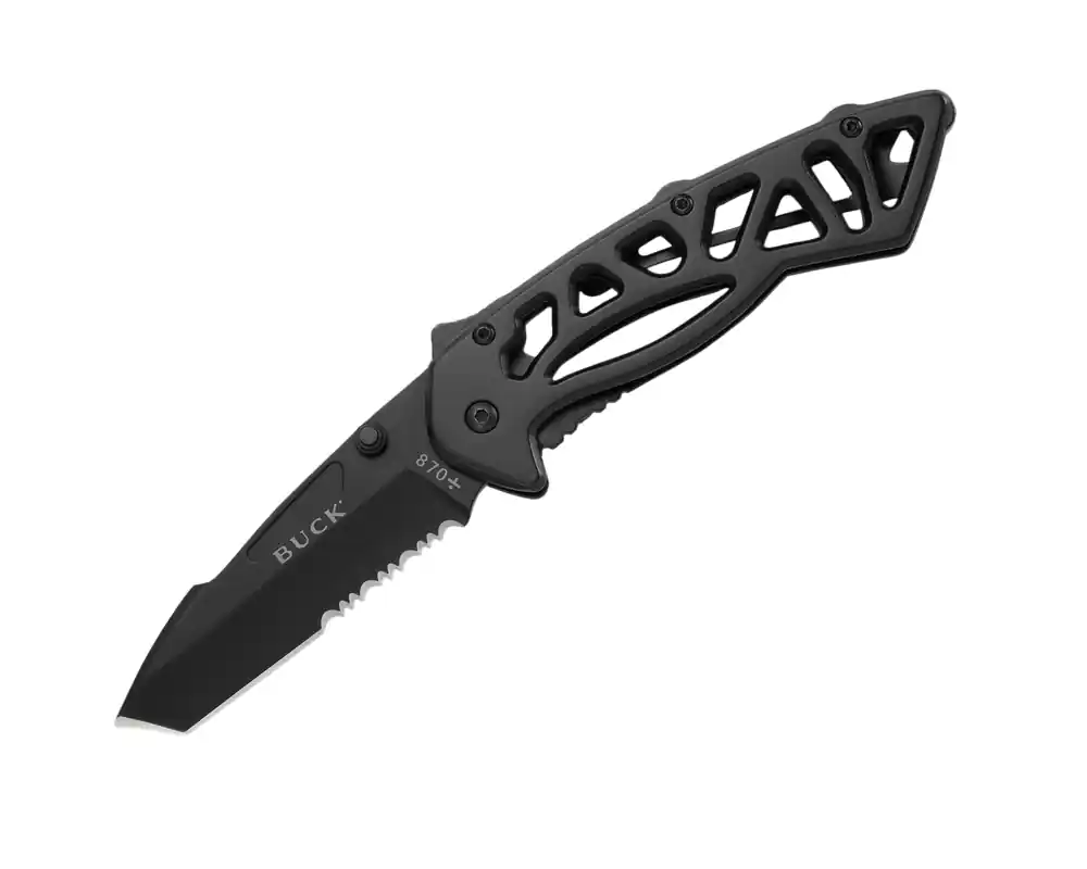 870 Bones Serrated Folding Knife by Buck