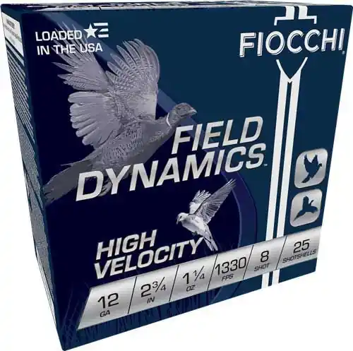 Fiocchi Field Dynamics 1,330 fps 12 Gauge 2-3/4" 1-1/4 oz 5 Lead Shot Shotgun Ammunition