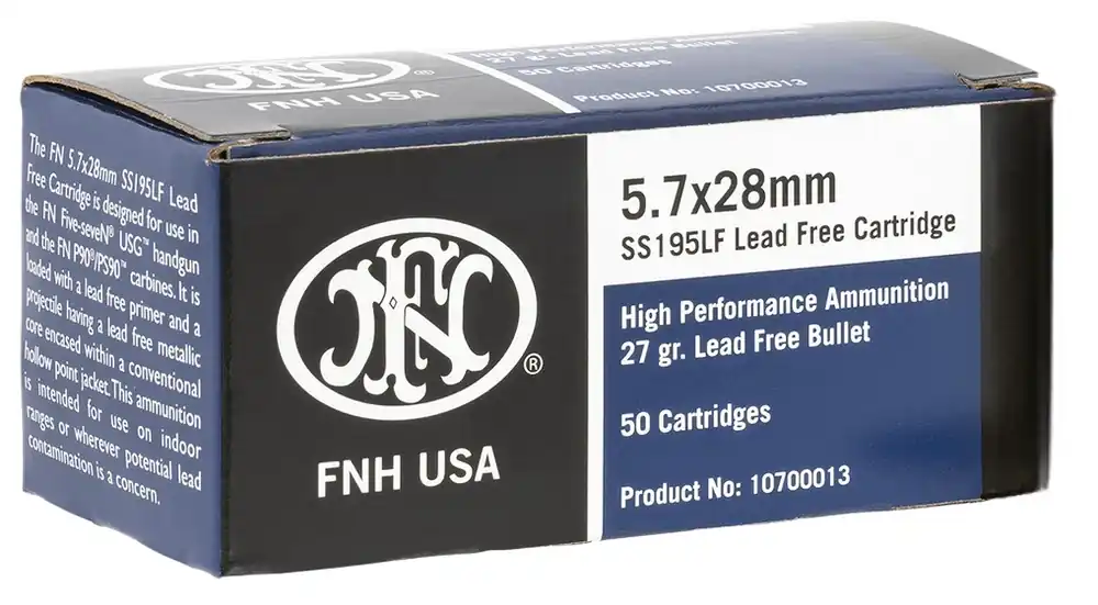 FN Herstal 1,890 fps 5.7x28mm NATO 27 Grain Jacketed Aluminum Core Hollow Point Handgun Ammunition