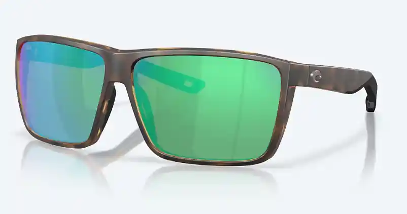 Rincon II Matte Tortoise Frames with Green Polarized 580G Lenses by Costa Del Mar