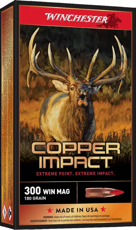 Winchester Copper Impact 2,950 fps 300 Winchester Magnum 180 Grain Ballistic Tip Rifle Ammunition