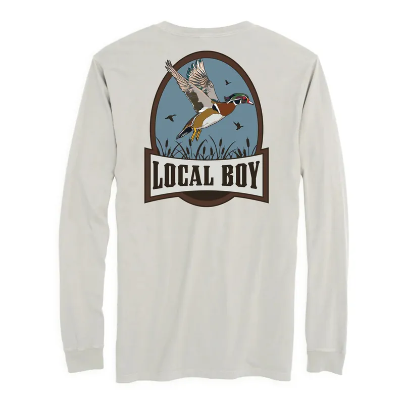 Swamp Duck Long Sleeve Tee Shirt by Local Boy Outfitters