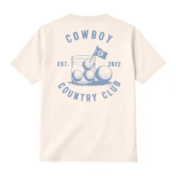 Men‘s Club Cocktail Short Sleeve Graphic Tee Shirt by Cowboy Country Club