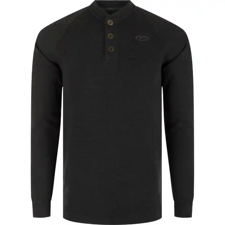 Men‘s Weston Lakes Waffle Henley Long Sleeve Shirt by Drake