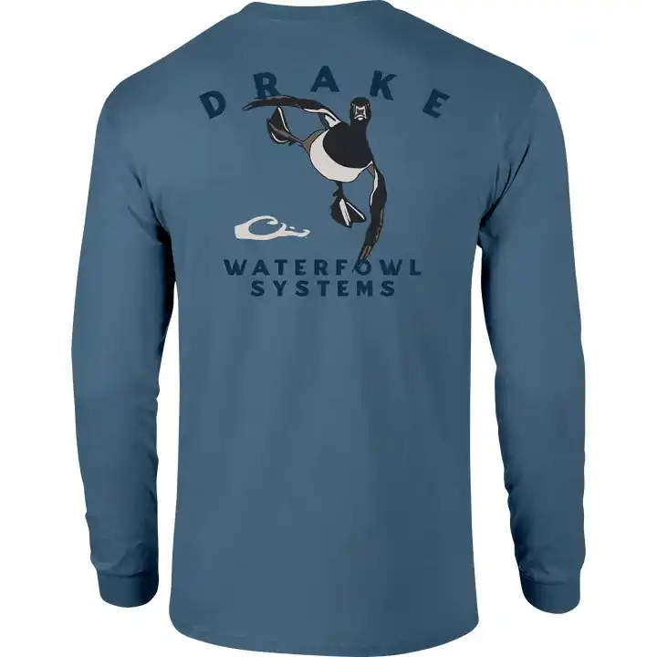 Men‘s Retro Ringneck Long Sleeve Graphic Tee Shirt by Drake