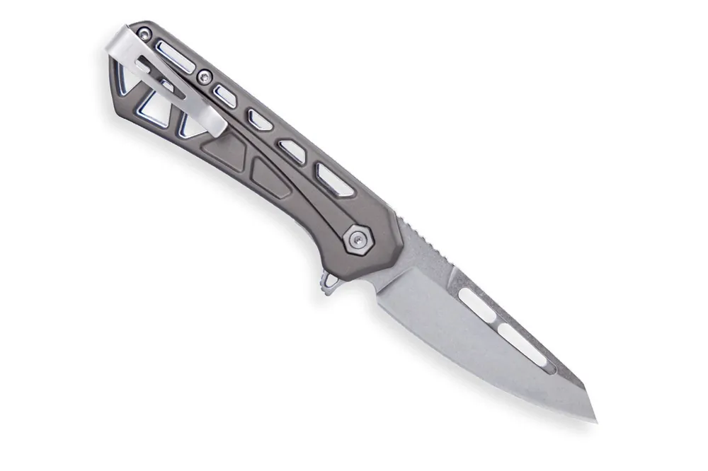 Trace Folder Small Gray Handle Tanto Blade by Buck Knives