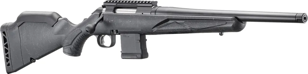 American Gen 2 5.56 Patrol Bolt Action Rifle with 16 Inch Threaded Bull Barrel in Black Splatter Stock by Ruger