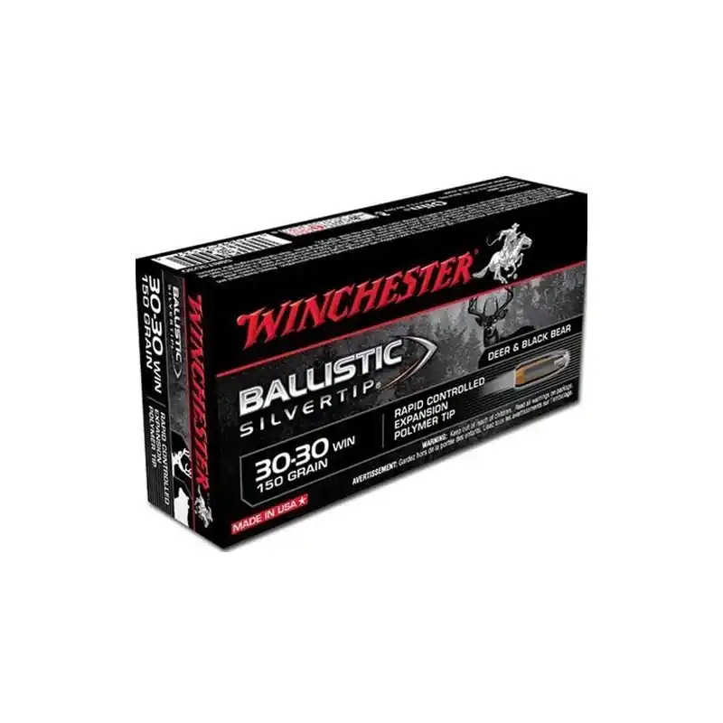 Winchester Ballistic Silvertip 2,390 fps 30-30 Winchester 150 Grain Expansion Polymer Tip Rifle Ammunition