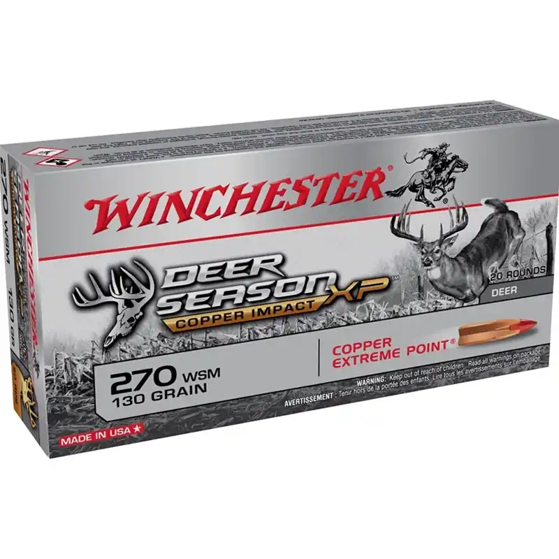 Winchester Deer Season XP 3,215 fps 270 Winchester Short Magnum 130 Grain Extreme Point Polymer Tip Rifle Ammunition