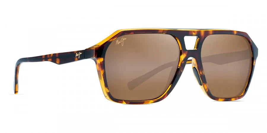 Tortoise with Amber Interior Wedges with Bronze Lens by Maui Jim