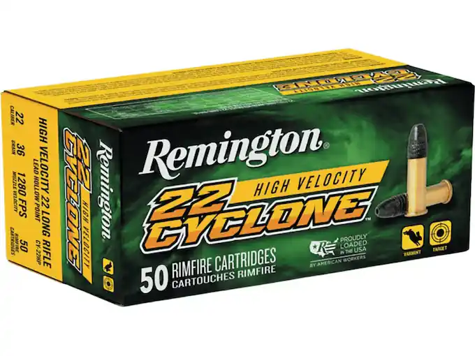 Remington Cyclone 1,280 fps 22 Long Rifle 36 Grain Lead Hollow Point Rimfire Ammunition