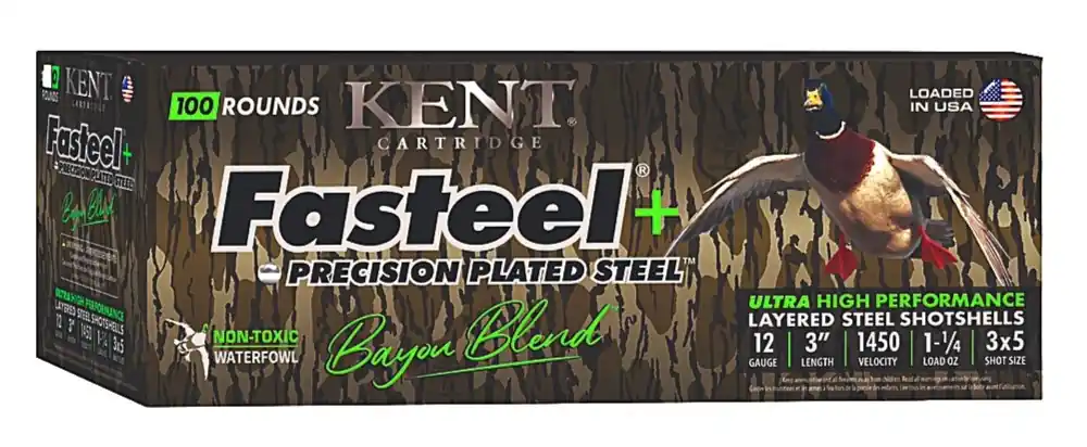 Kent Bayou Blend 1,450 fps 12 Gauge 3" 1-1/4 oz 3 & 5 Blended Steel Shot Shotgun Ammunition