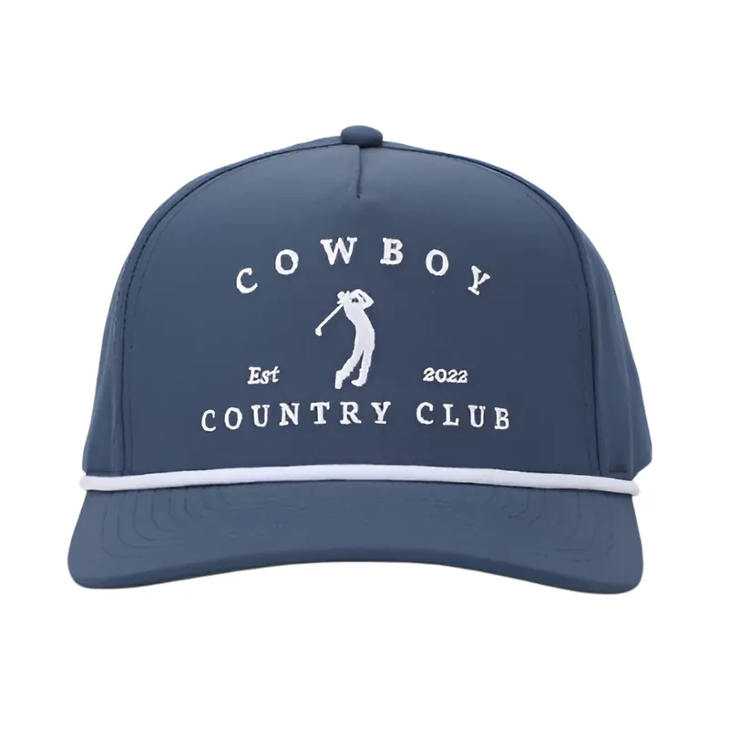 Adult Navy Golfer Roped Snapback Hat by Cowboy Country Club