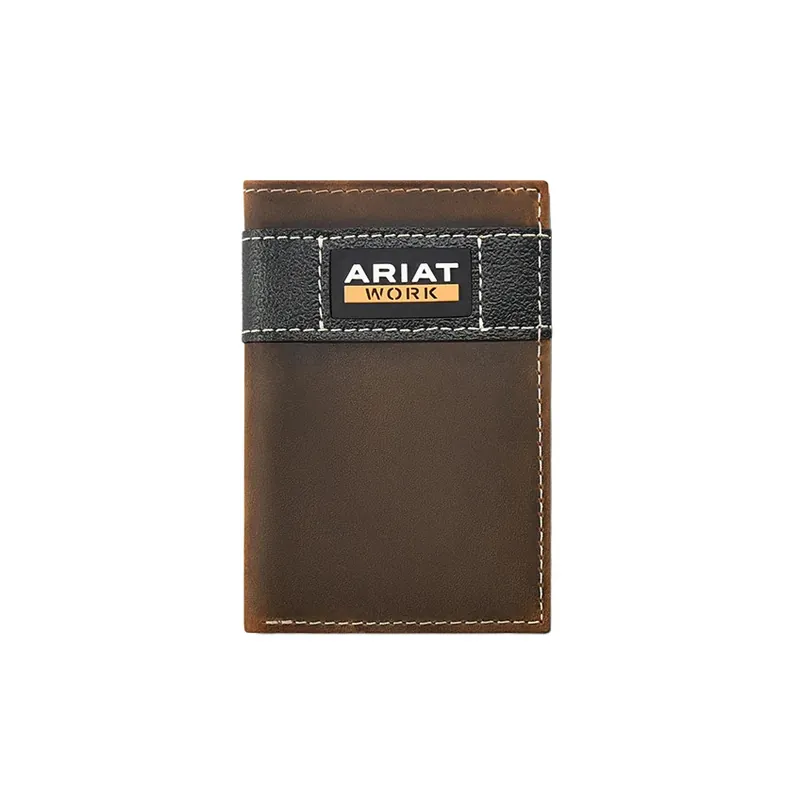Tri-Fold Work Wallet in Brown by Ariat