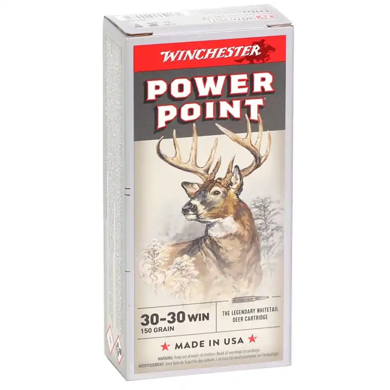 Winchester Power Point 2,390 fps 30-30 150 Grain Jacketed Soft Point Rifle Ammunition