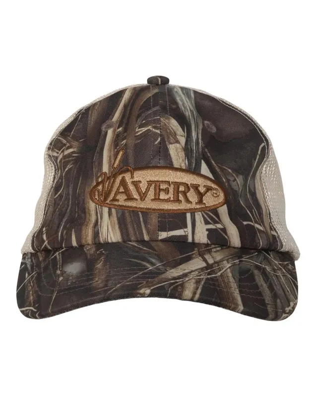Men‘s Max-7 Camo Avery Logo Mesh Snapback Cap by Avery