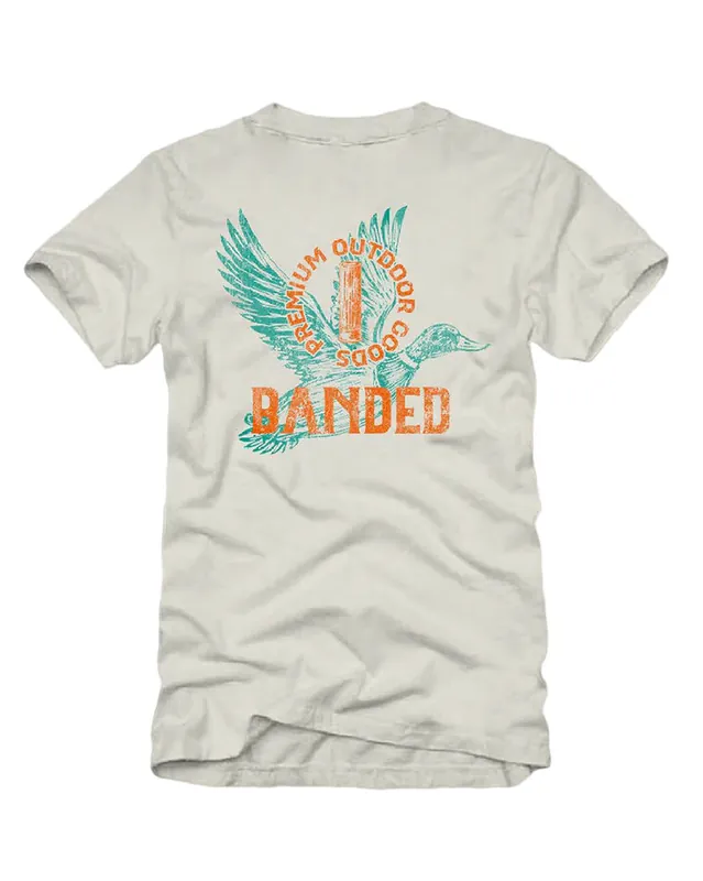 Men‘s Letterpress Mallard Short Sleeve Graphic Tee Shirt by Banded