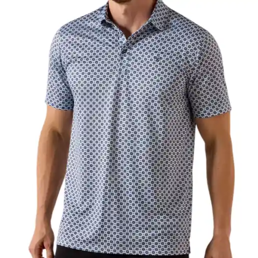 Men‘s All Over Print Fitted Short Sleeve Polo Tee Shirt by Ariat