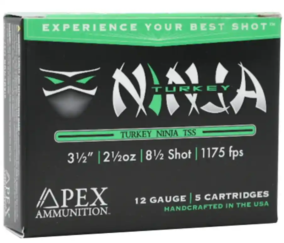Apex Turkey Ninja TSS 12ga 3-1/2" 2-1/2oz 8.5 Shot Turkey Hunting Shotgun Ammunition