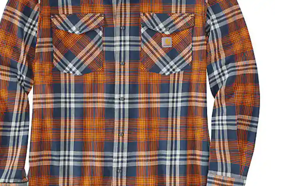 Montana Rugged Flex Long Sleeve Snap Plaid Shirt by Carhartt