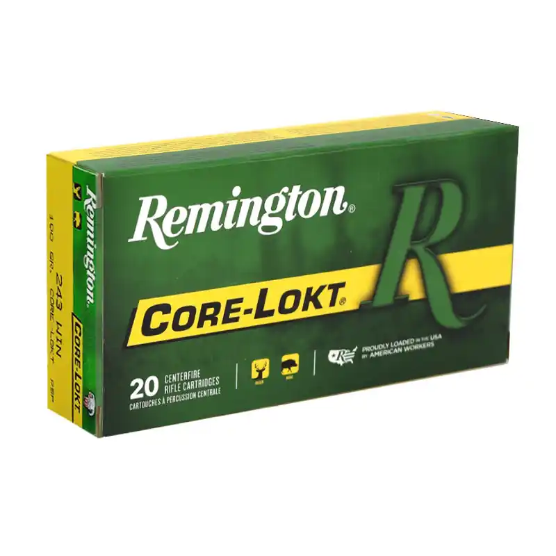 Remington Core Lokt 2,960 fps 243 Winchester 100 Grain Pointed Soft Point Rifle Ammunition