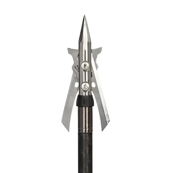 3 Pack 100 Grain Hypodermic Trypan No Collar Mechanical Broadheads by Rage