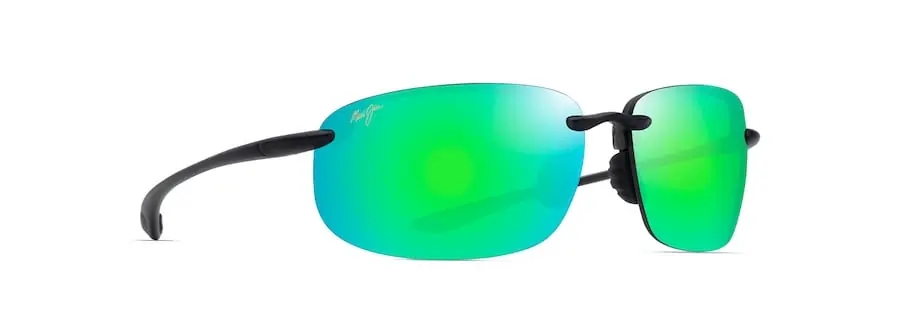 Ho‘Okipa Ultra Polarized Sunglasses with Metal Matte Green Frames and MAUIGreen Lenses by Maui Jim