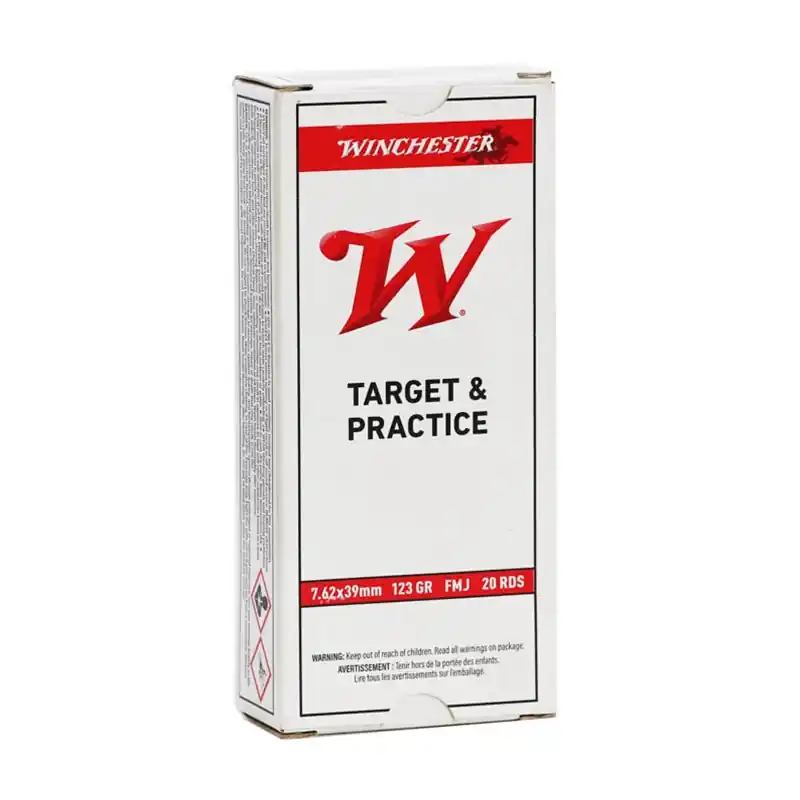 Winchester Target & Practice 2,355 fps 7.62x39mm 123 Grain Full Metal Jacket Rifle Ammunition