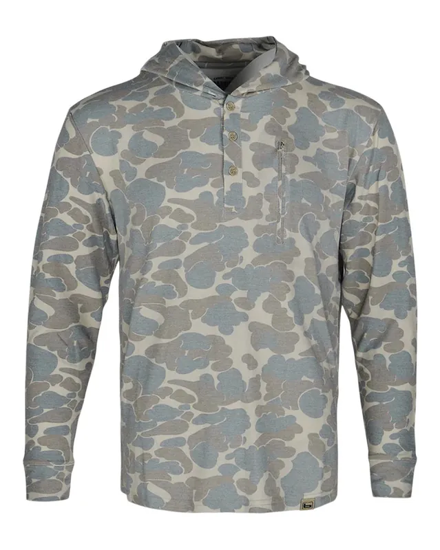 Men‘s Tec Casual Long Sleeve Hooded Henley by Banded