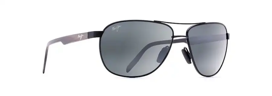 Castles Sunglasses- Matte Black Frame, Neutral Grey Lens By Maui Jim